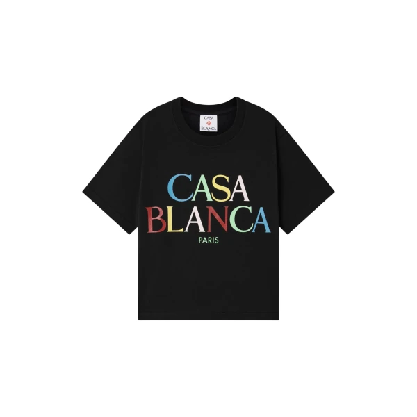 Black Logo Cropped Baby Short Sleeved T-Shirt