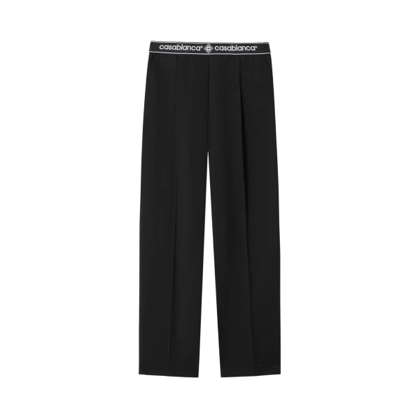 Black Wool Tailored Trousers