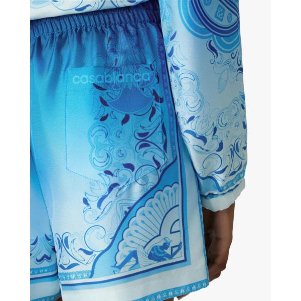 Casablanca gradient egyptian rug silk shorts