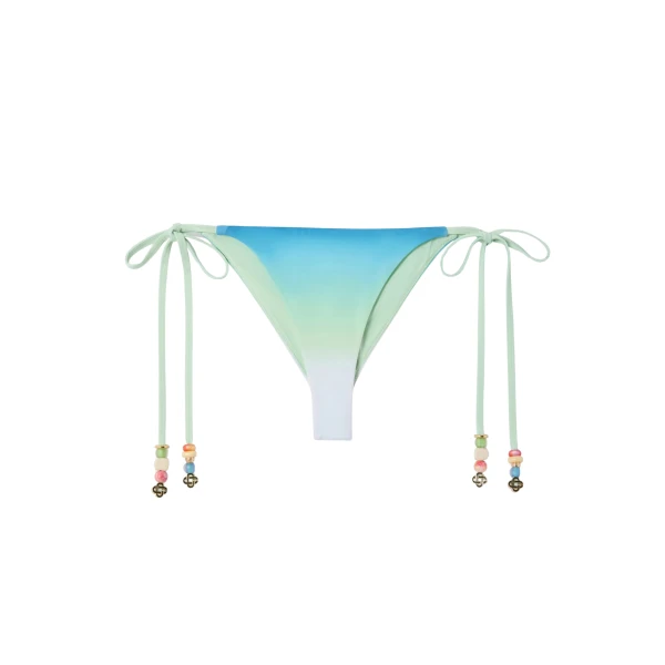 Blue & Green Gradient String Beaded Bikini Bottom