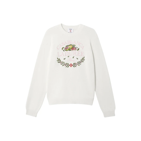 Casablanca ladurée x casablanca crew neck jumper