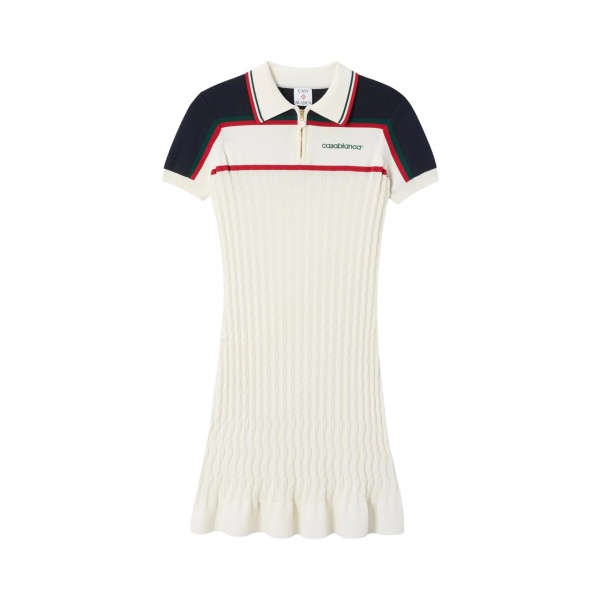Casablanca knit tennis polo mini dress
