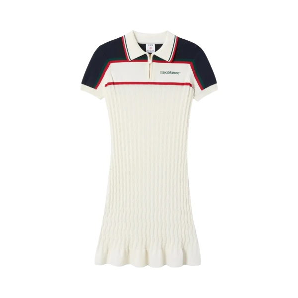 Casablanca knit tennis polo mini dress