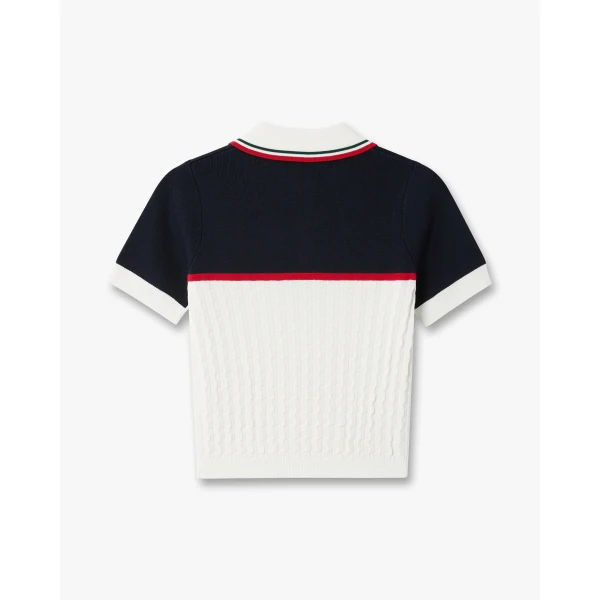 Casablanca knit tennis short sleeve polo shirt