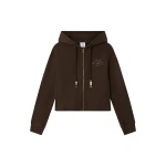 Casablanca cropped zip-up hooded sweatshirt