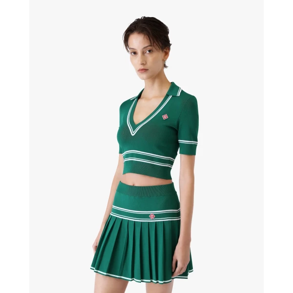 green polo shirt
