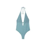 Casablanca cubist cc monogram plunge swimsuit