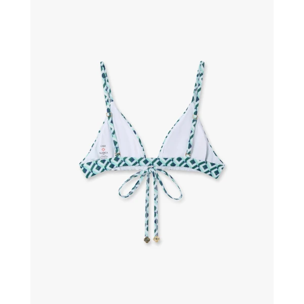 Casablanca cubist cc monogram string bikini top