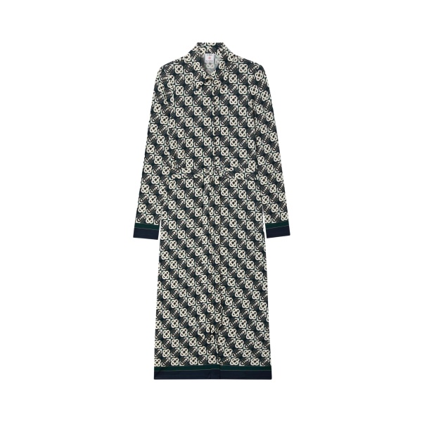 Casablanca check jersey monogram midi dress