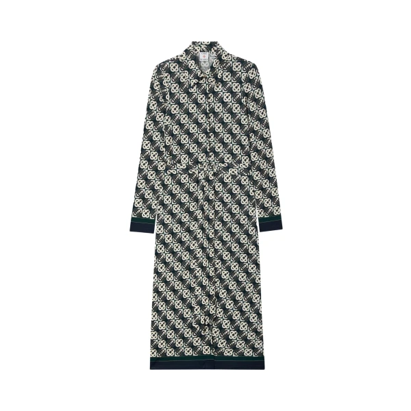 Casablanca check jersey monogram midi dress