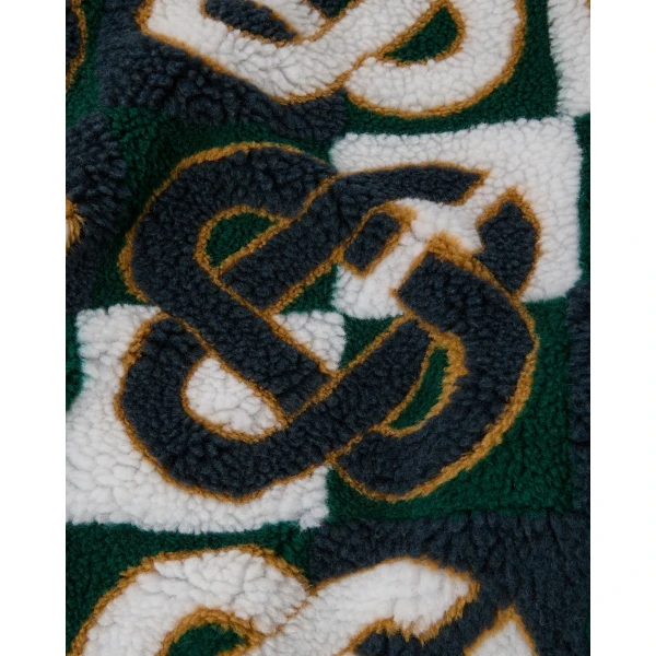 Casablanca check monogram fleece jacket