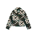 Casablanca check monogram fleece jacket