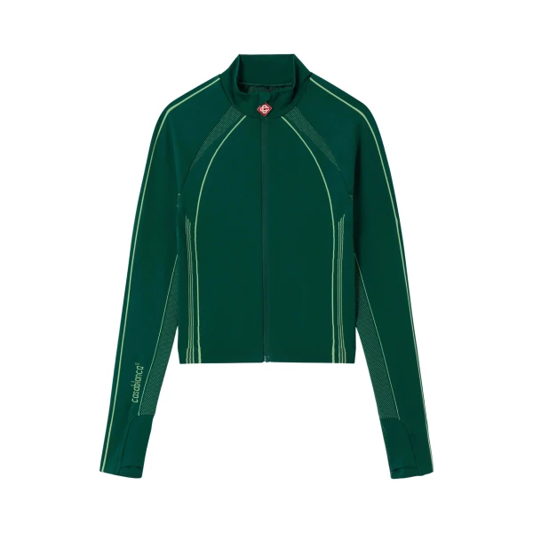 Green Seamless Zip-Up Jacket