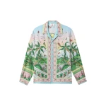 Casablanca ladurée x casablanca long sleeve silk shirt