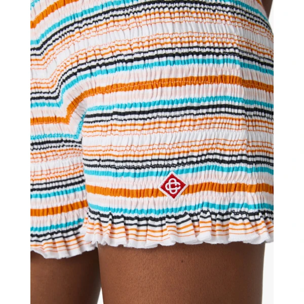 Casablanca striped shirred shorts