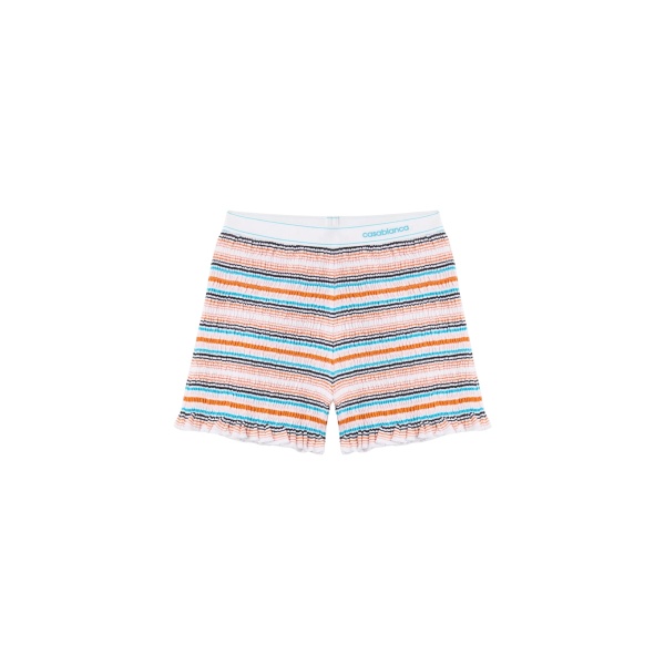 Casablanca striped shirred shorts