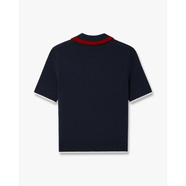 Casablanca merino short sleeve polo shirt