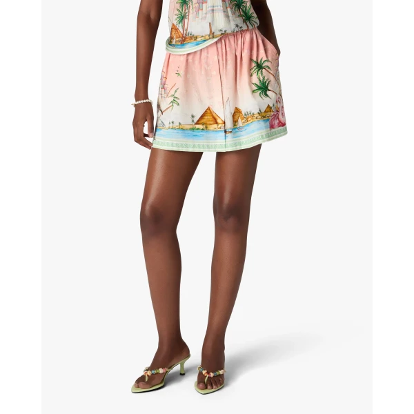 multicolour mini skirt