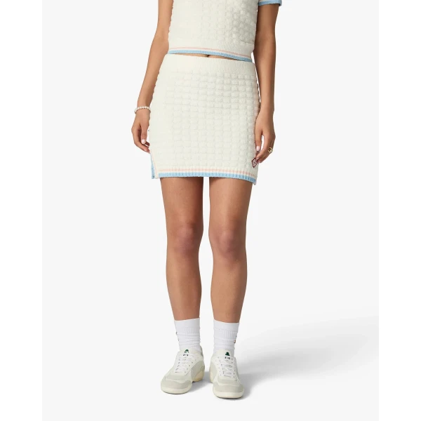 white mini skirt