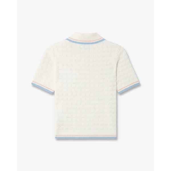 Casablanca boucle tennis short sleeve polo shirt
