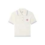 Casablanca boucle tennis short sleeve polo shirt
