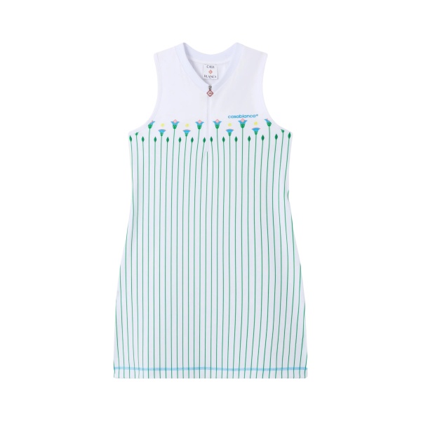 Casablanca floral stripe sporty tennis mini dress