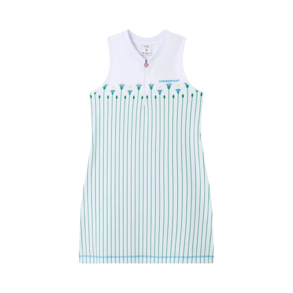 Casablanca floral stripe sporty tennis mini dress