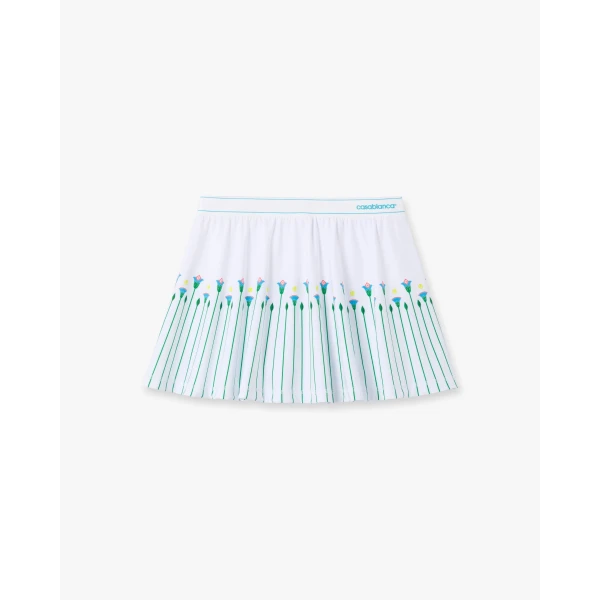 Casablanca floral stripe sporty tennis mini skirt