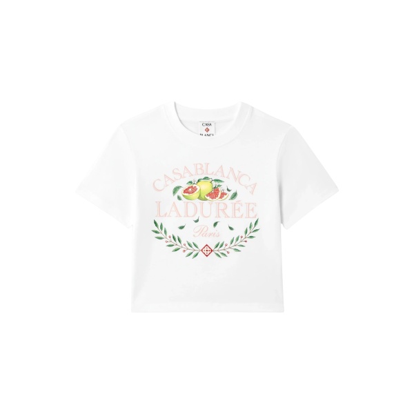 Casablanca ladurée x casablanca cropped baby short sleeve t-shirt