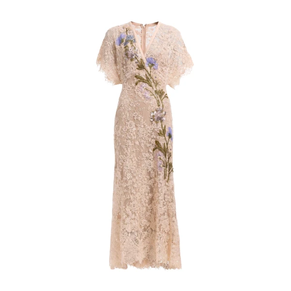 Elie Saab Bead Embroidered Lace Dress