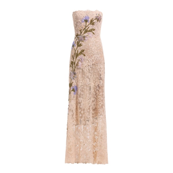 Elie Saab Bead Embroidered Lace Dress
