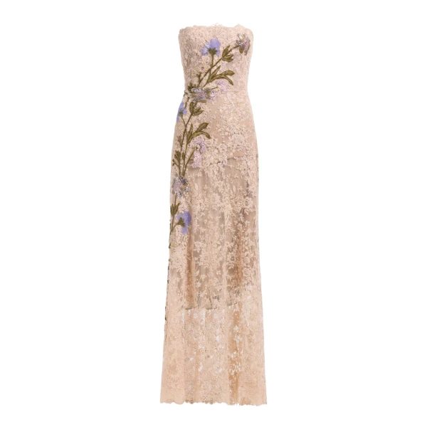 Elie Saab Bead Embroidered Lace Dress
