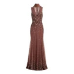 Elie Saab Bead Embroidered Long Dress