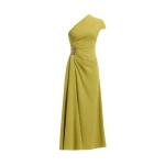 Elie Saab One-Shoulder Cady Midi Dress