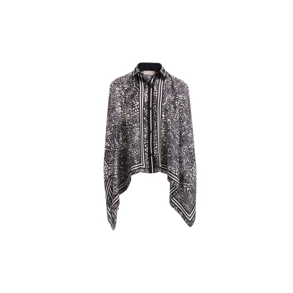 Elie Saab Oversized Printed Twill Shirt
