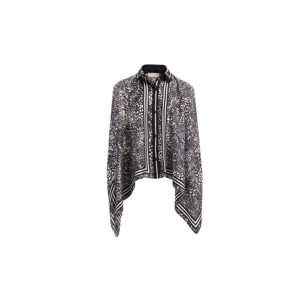 Elie Saab Oversized Printed Twill Shirt
