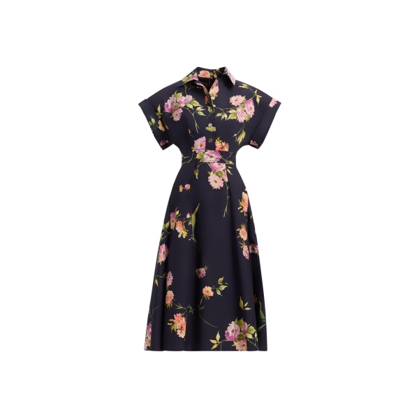 Elie Saab Printed Cotton Midi Dress
