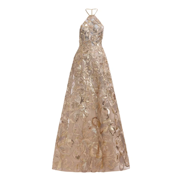 Elie Saab Sequin Embroidered Tulle Dress