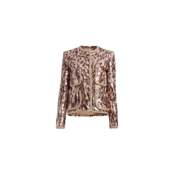 Elie Saab Sequin Embroidered Tweed Jacket