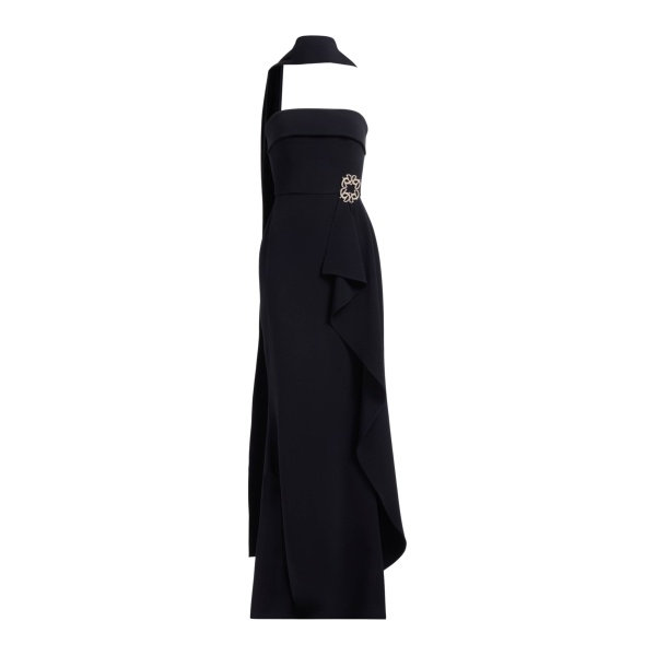 Elie Saab Strapless Cady Long Dress