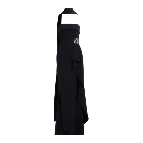 Elie Saab Strapless Cady Long Dress