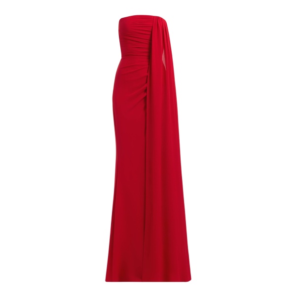 Elie Saab Strapless Silk Long Dress
