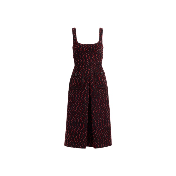 Elie Saab Tweed Midi Dress