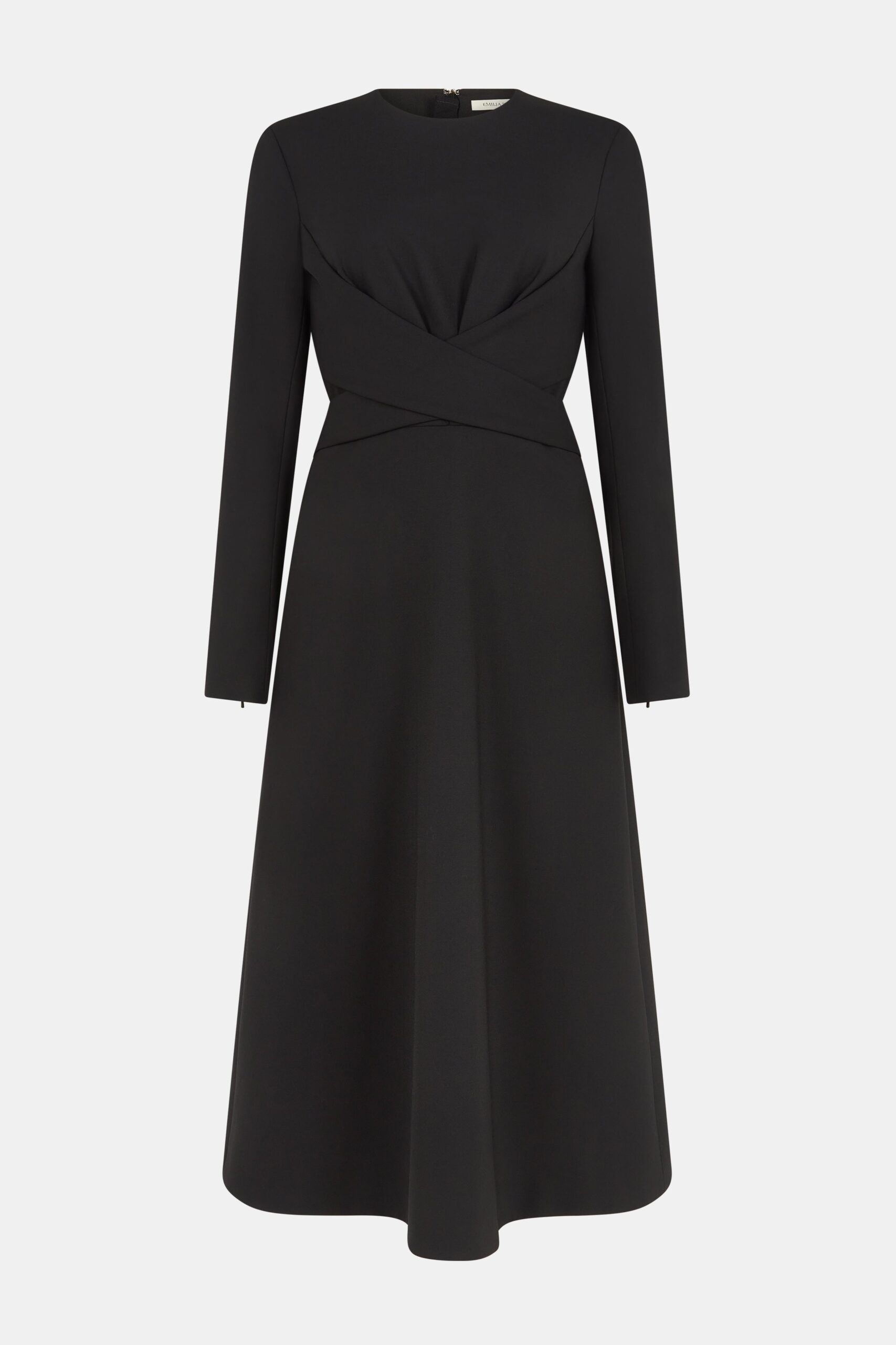 Emilia Wickstead Elta Dress in Black Summer Wool