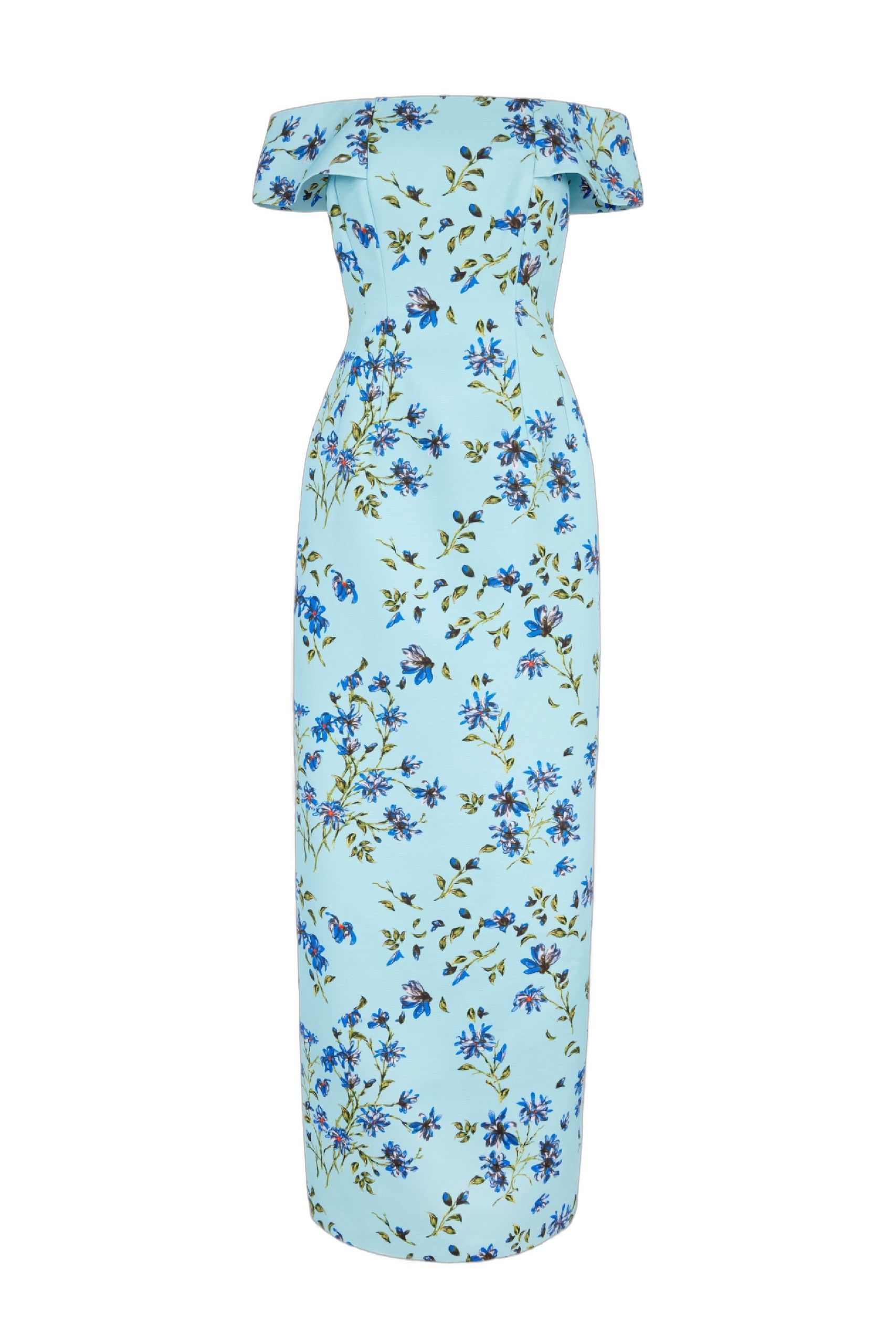 Emilia Wickstead Antep Dress in Blue Magnolia Taffeta Faille Emilia Wickstead dress