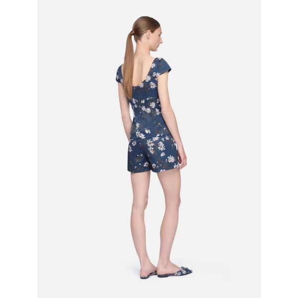 Emilia Wickstead midnight magnolia shorts