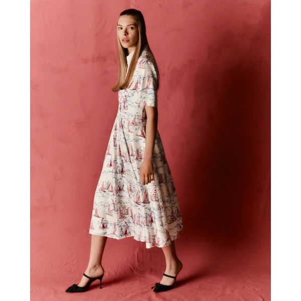 Emilia Wickstead boat print dress