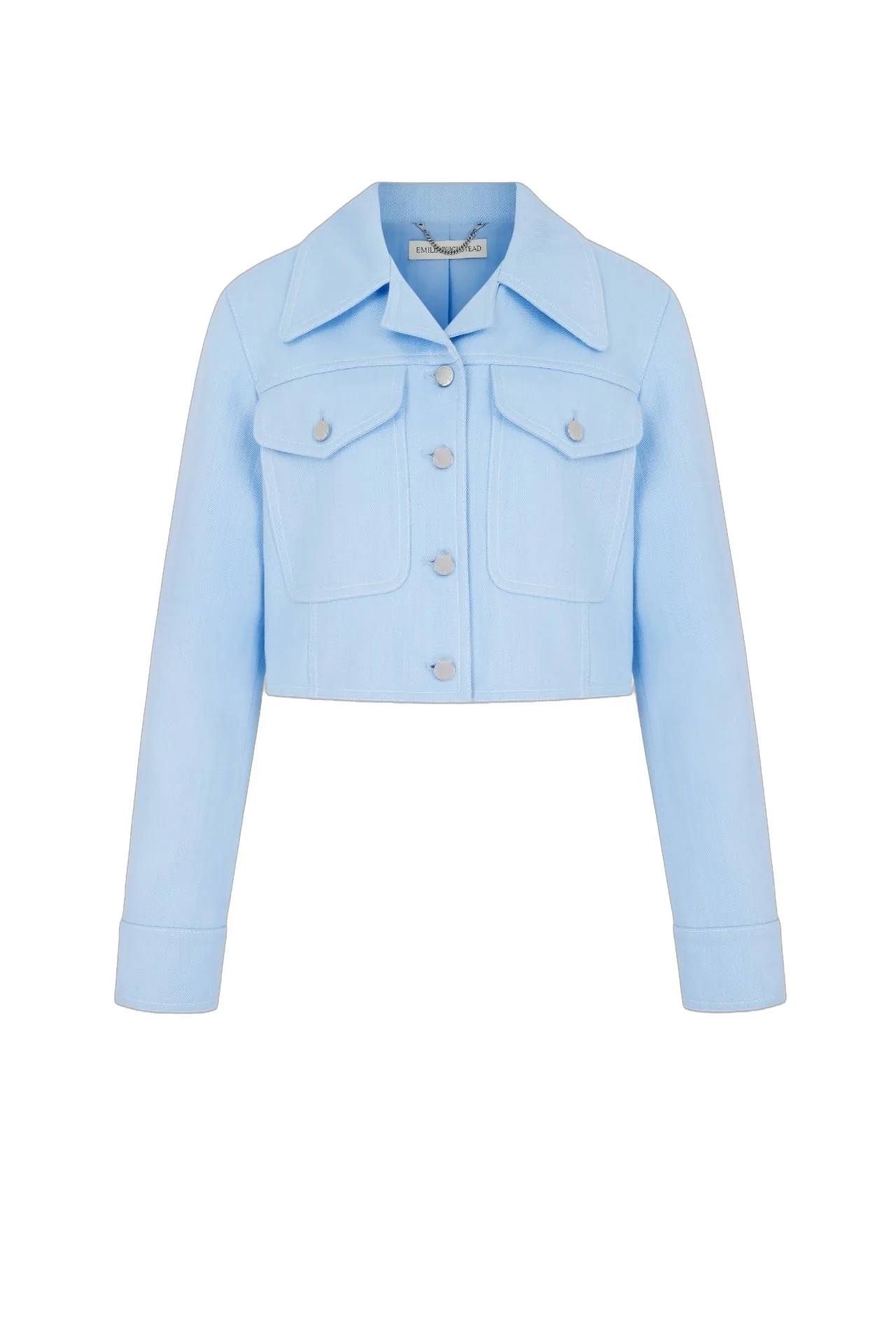 Emilia Wickstead Nics Jacket in Icy Blue Denim Emilia Wickstead jacket