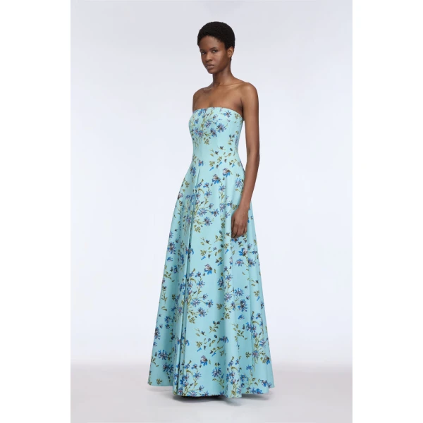 Emilia Wickstead blue magnolia dress