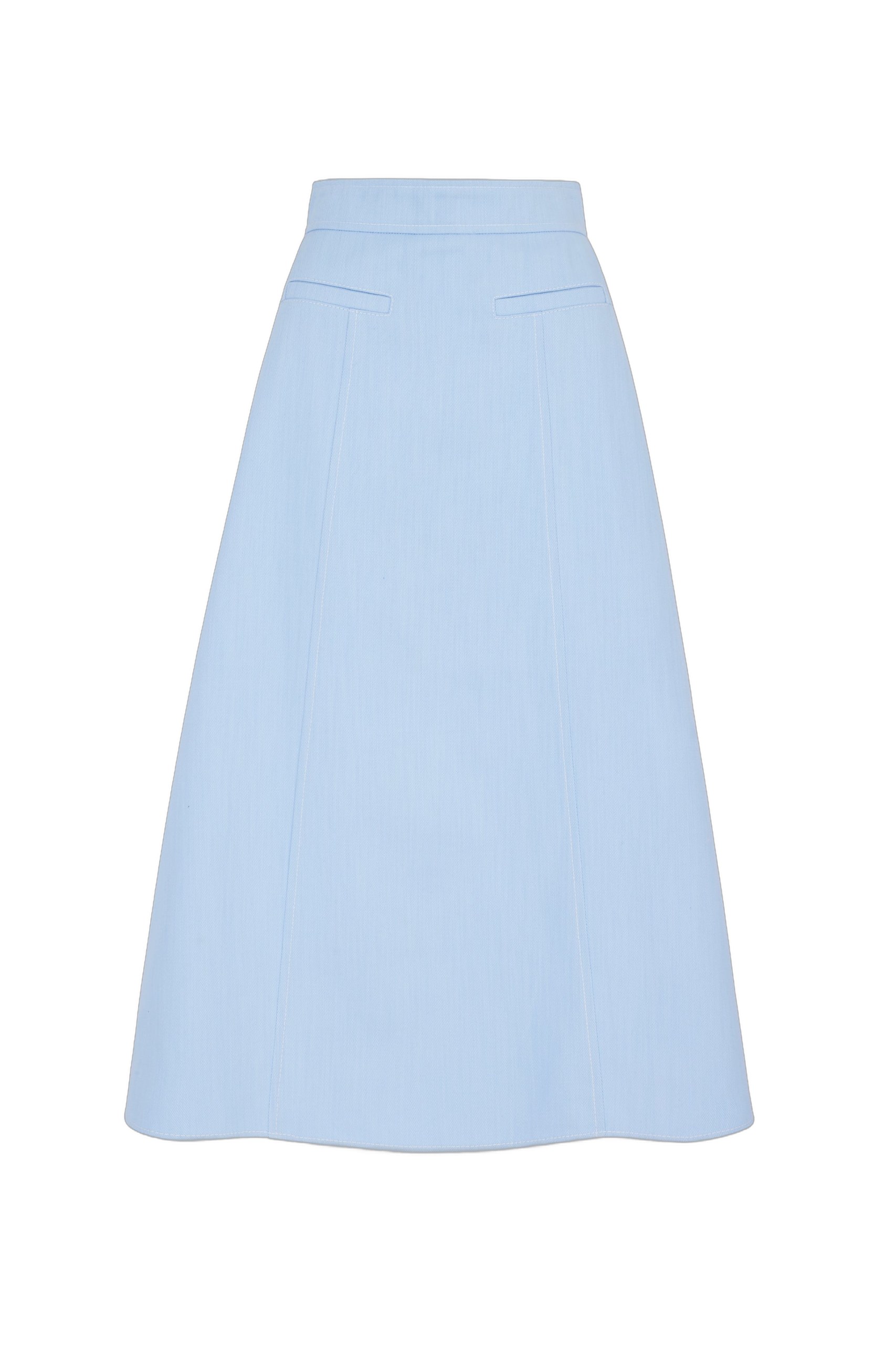 Emilia Wickstead Wilder Skirt in Icy Blue Denim Emilia Wickstead skirt